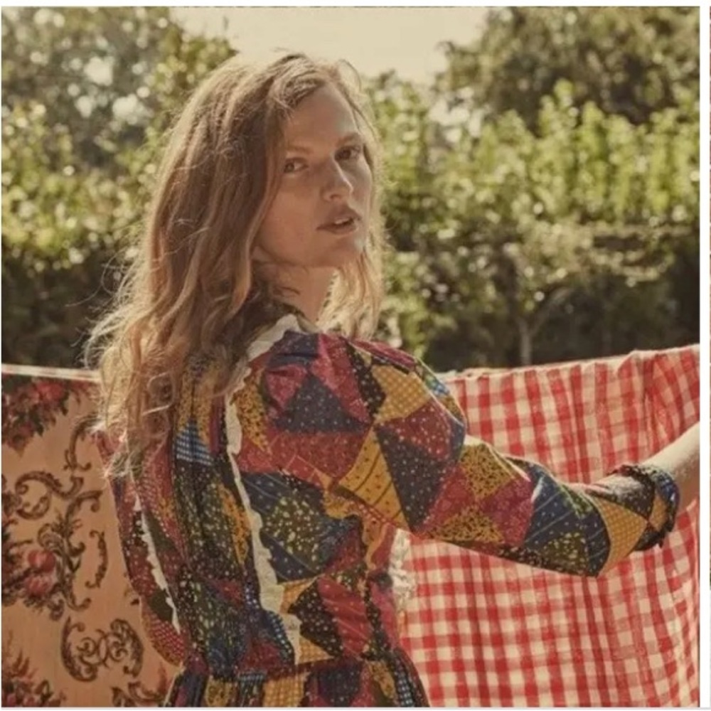 NWT :: Doen Nicolette Dress in Countryside Patchwork - Picture 3 of 10